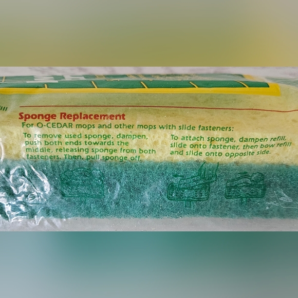 Vintage New Old Stock O-Cedar POWER STRIP Sponge Mop Refill New Old Stock - Picture 5 of 5